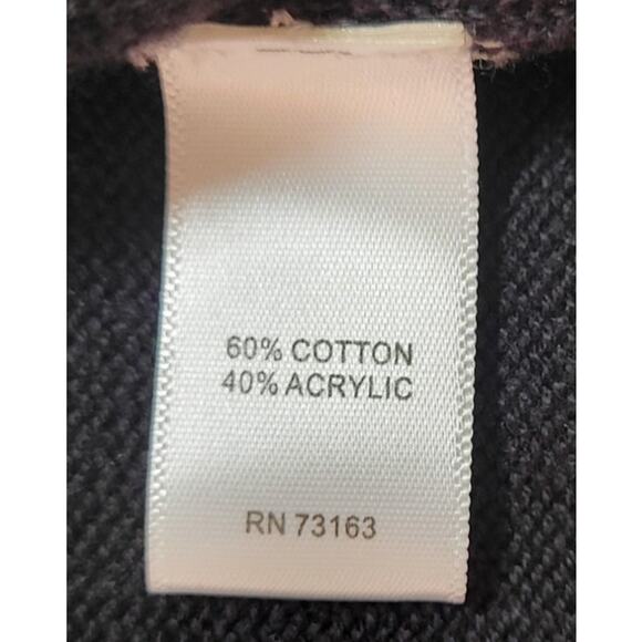 Cable & Gauge Womens Thin Cardigan Sweater M Black White Y2K Minimalist Preppy - Picture 8 of 9